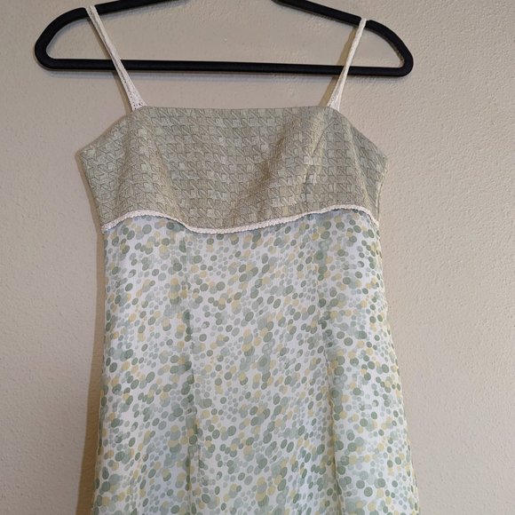 Elly y2k Vintage Knee Length Dress Light Green Size S - Picture 4 of 12